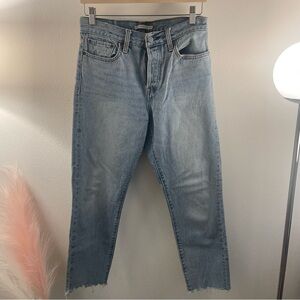 Levi's wedgie straight Leg Jeans with Raw Hem